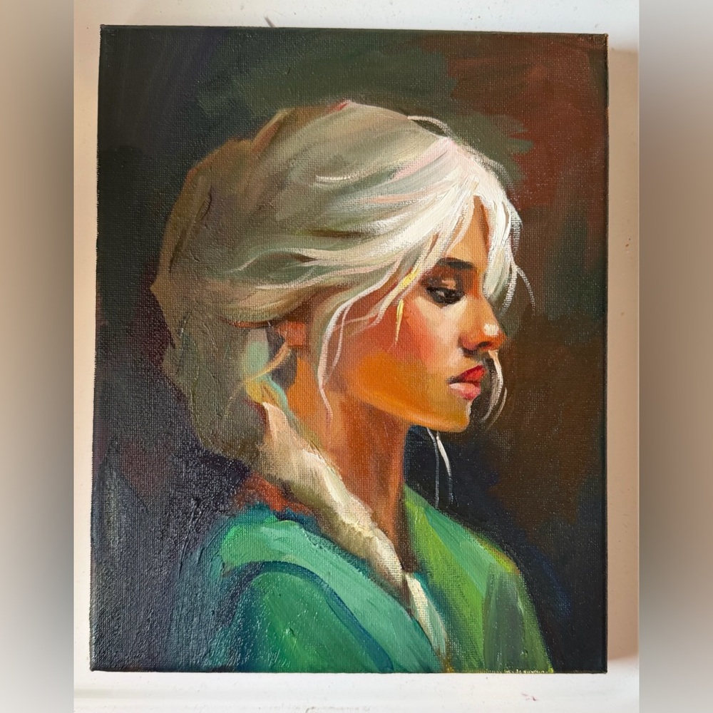 Sold. Commission available. 
oil paintings original “Portrait study 2», 10x8